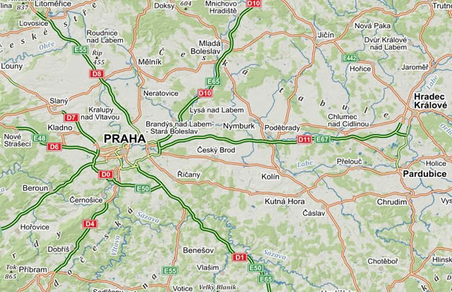 Landkarte Tschechien