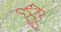 Radtour 1 Erzgebirge: Boží Dar - Ostrov - Jáchymov - Karlovy Vary