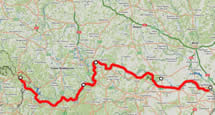 Radtour 6 Tschechisch-österreichischer Grenzweg: Von Břeclav nach Stožec. Länge 350 km