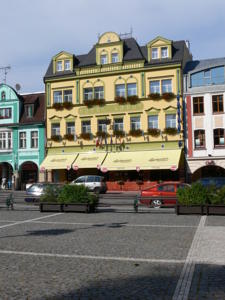 Hotel Labuť in Vrchlabí (ehem. Hohenelbe)