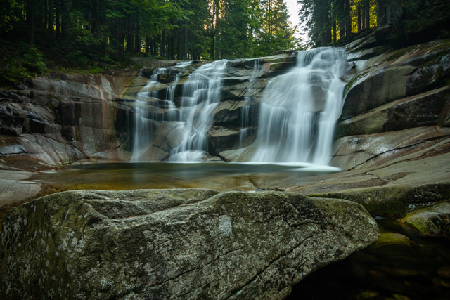 Mumlava Wasserfälle im Riesengebirge