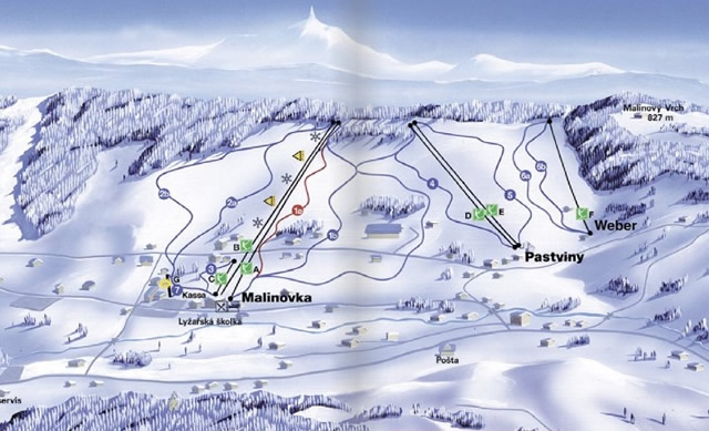Skigebiet Bedřichov Isergebirge