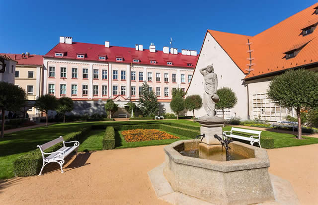 Klostergarten in Cheb Eger in Tschechien