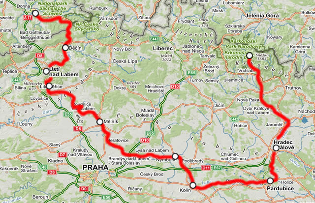 Radtour Labská Stezka Elbe-Radweg