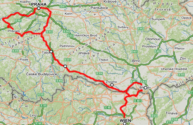 Radtour Greenways Prag-Wien