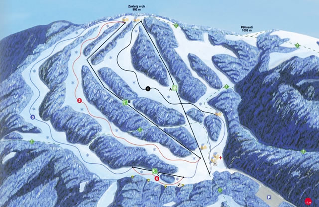 Skigebiet Říčky Adlergebirge
