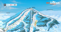 Skigebiet Tanvaldský Špičák - Wintersport im Isergebirge, Tschechien