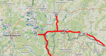 Radtour 5 Třeboň und Umgebung, das Böhmische Kanada. Länge 300 km
